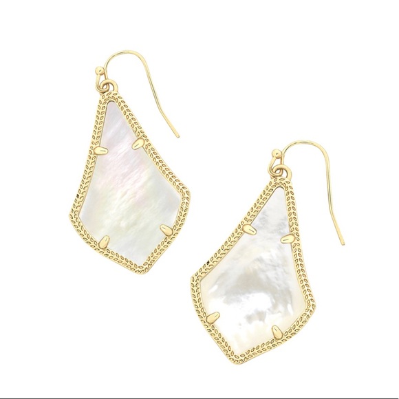 Kendra Scott Alex Earrings Ivory Pearl Stone - Picture 3 of 3